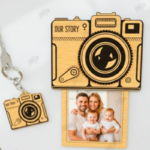 Llaveros de cámara de fotos retro